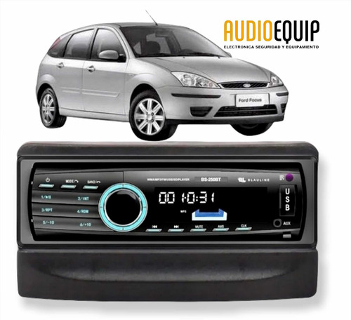 Auto Estereo Blauline Fte Desm Bt  + Marco Adaptador Focus 1