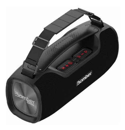 Parlante Bluetooth Portatil Bomber Bass Resistente Agua Usb Negro