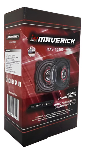 Juego De Parlantes  4  Maverick 2 Vias 400w Negro