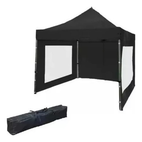 Gazebo Con Laterales Paredes Autoarmable Plegable 3x3 Gris
