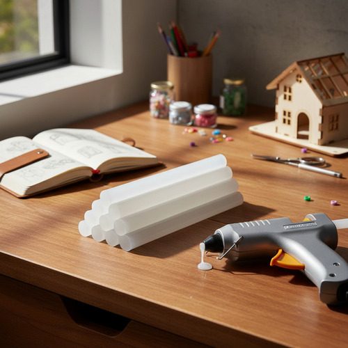 Barras Siliconadas Gruesa Black Pack X10 Pegamento Sacabollo