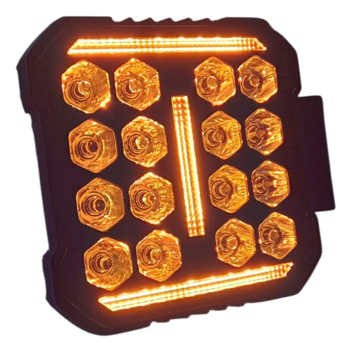 Faro Led Cuadrado 4 Pulgadas 16 Led 12ooo Lumenes Chip 24 W