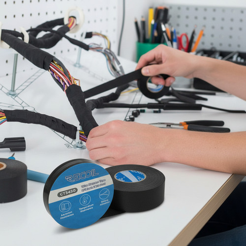 Cinta De Tela Automotriz 15 M Resiste Alta Temperatura 19mm