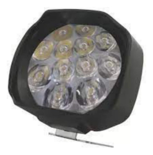 Faro Auxiliar Led Plastico Abs 36w 8x6cm C/soporte X Unidad