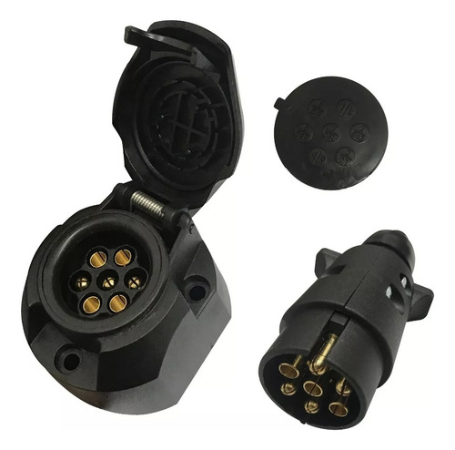 Ficha Para Trailers Hembra Macho Pvc Para 7 Vias 