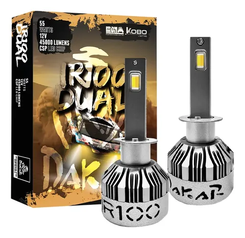 Kit Cree Led Ir100 Dakar Dual Csp Luz Fria Calida Ambar 55w H3 Gris Blanco Frio Calida Ambar