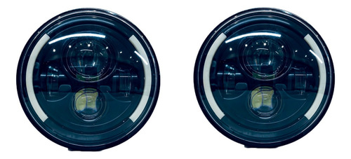 Par De Opticas Faros 7 Pulgadas Jeep 4x4  Cree Led Derecho