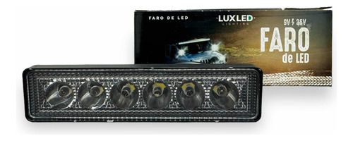 Barra Faro Auxiliar 6 Leds 18w 12 24v Auto Cuatri 4x4 15cm