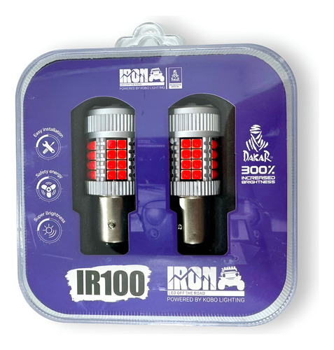 Iron Led 2 Polos Super Canbus P21 Ir100 40 Cree Led Rojo