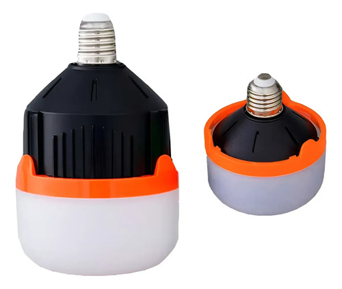 Lampara Led Emergencia Autonoma Recargable 15w Naranja