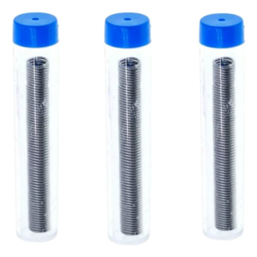 Kit Estaño Tubo 3mts 60/40 0,8mm 17g Para Soldador Electrico