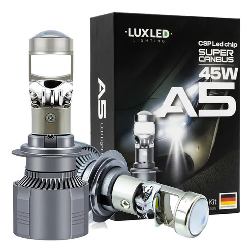 Kit Cree Led A5 Lupa Proyector Csp Super Canbus 9006 Hb4 Gris Oscuro Blanco Frío
