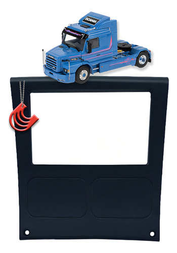 Marco Adaptador Stereo Scania P93 R113 T113 R143 T143 Negro