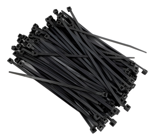 Bolsa 100u Precintos Plásticos 100mm X 2.4mm Prensacables Color Negro