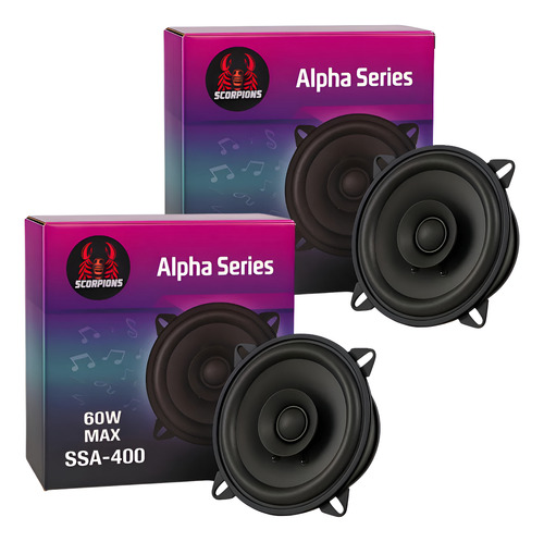 Kit Parlantes Duales 4 Pulgadas 60 Watt 4ohm Scorpions