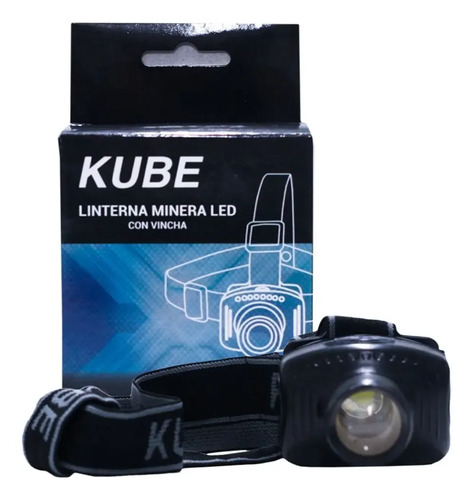 Linterna Minero Led Vicha Bicicleta Cabeza Camping Trabajo Blanco Negro