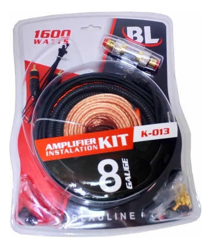 Kit De Cables Blauline K-013 Para Potencia 8 Gauges 1600w