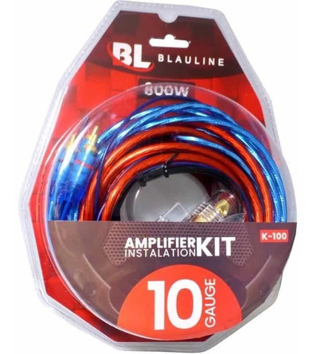 Blauline Kit Cables 10 Gauges Para Potencia Simil Monster