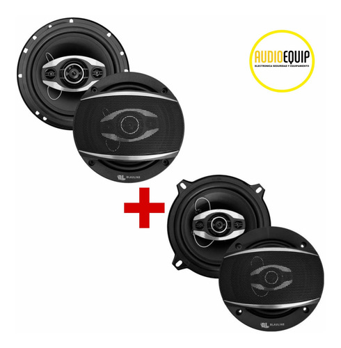 Parlantes Blauline  Combo 6.5  Y 5   4 Vías 150w Auto