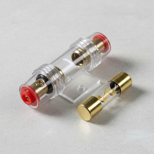 Portafusible Agu 10 8 4 Gauges + Fusible Agu 80 Ampers